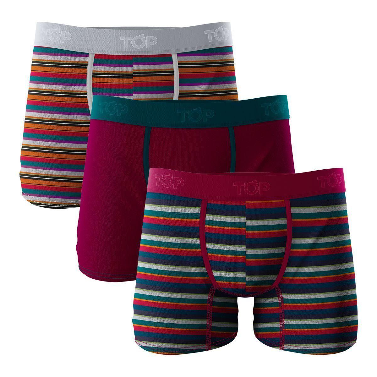 Boxers Medio Algodón Líneas Pack 3 C2-0