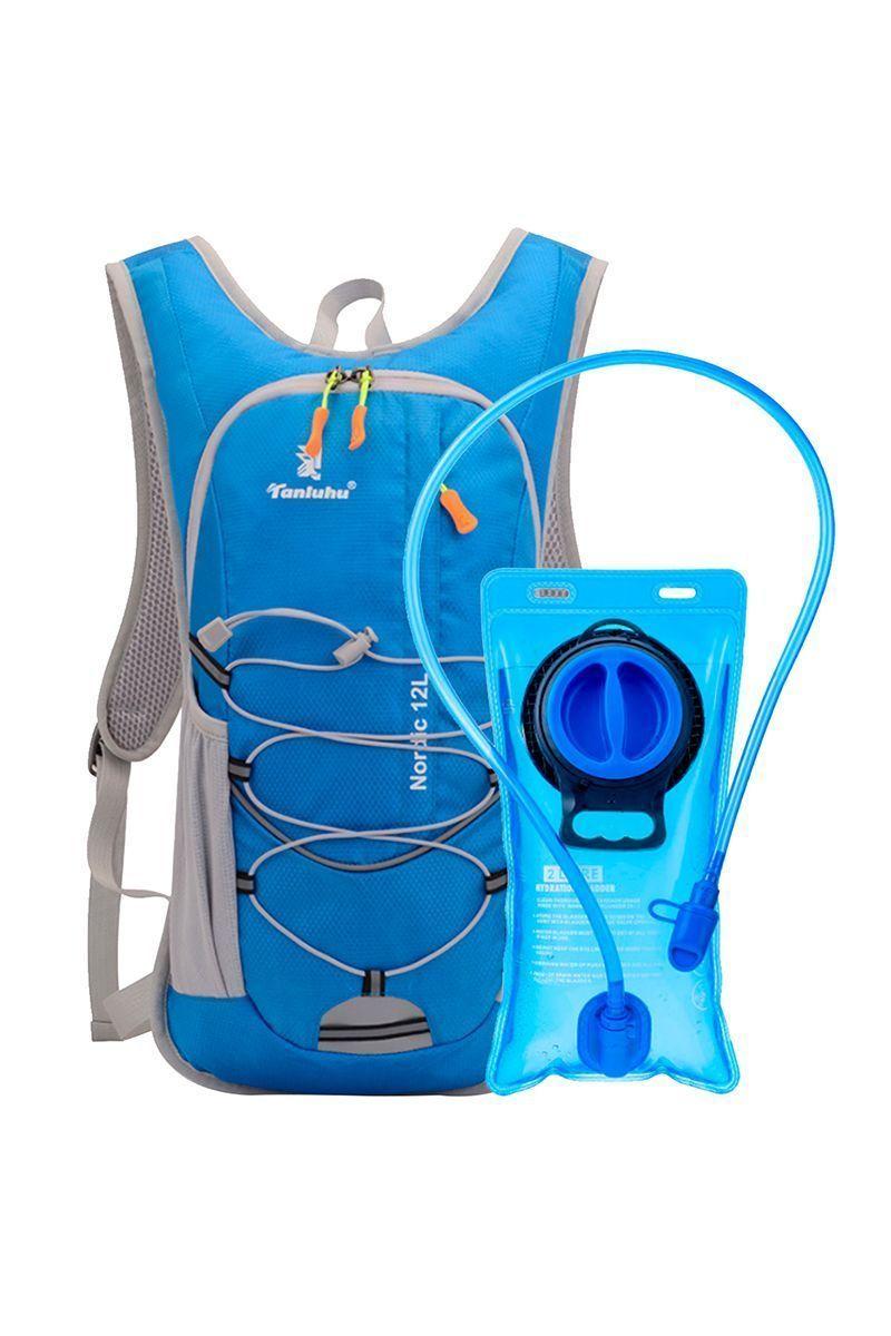 Mochila Hidratación 12L Outdoor Trekking Azul-0