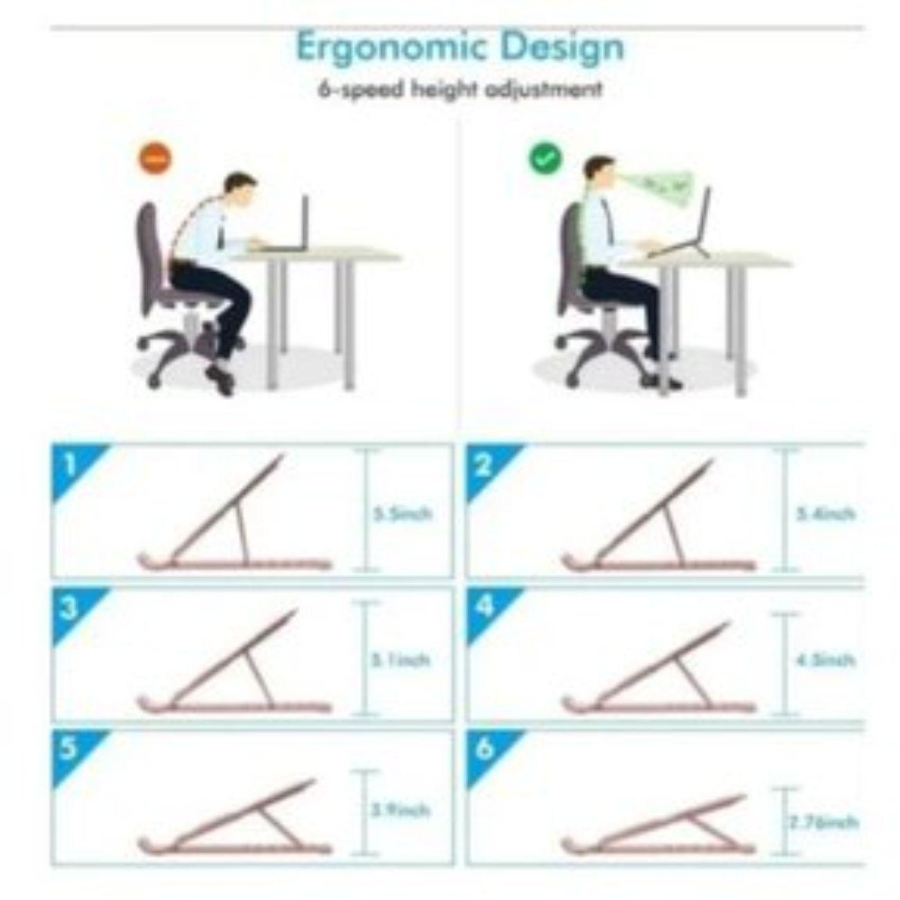 Soporte Portátil Plegable Para Pc Notebook Elevator -  Plastico-1