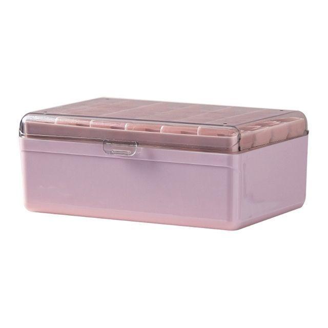 Caja Joyero De Plastico 3 Niveles Transparente-0