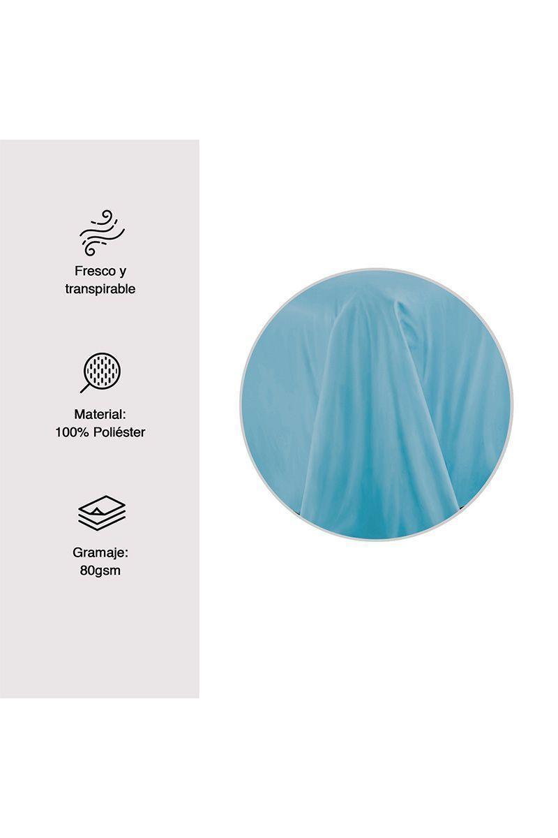 Juego de Sábanas de Microfibra King Size Celeste-2