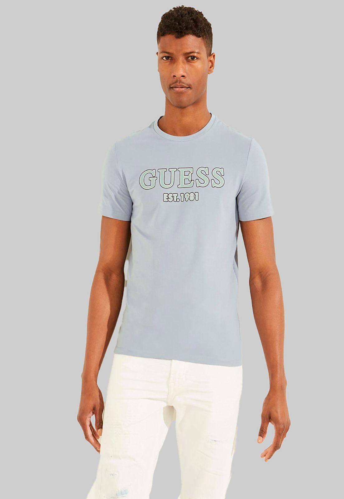 Polera Guess Point Cn Ss Tee A70Q Celeste-0