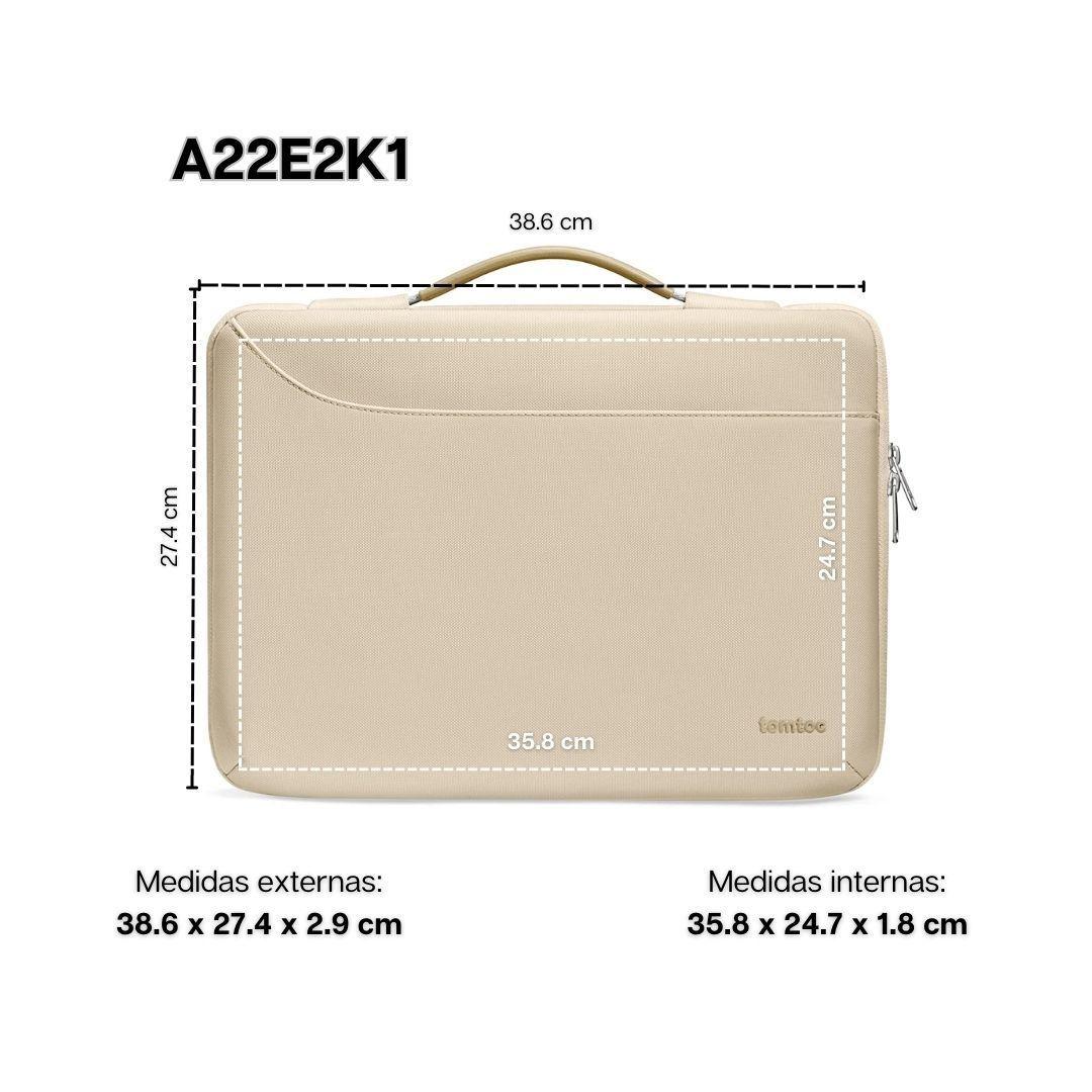 Tomtoc Maletín A22 para Notebook/Macbook Pro hasta 16" - Caqui-1