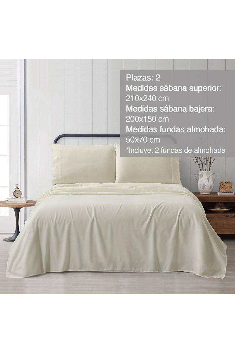Sábanas de Microfibra Ellie 2 Pl Blanco-1