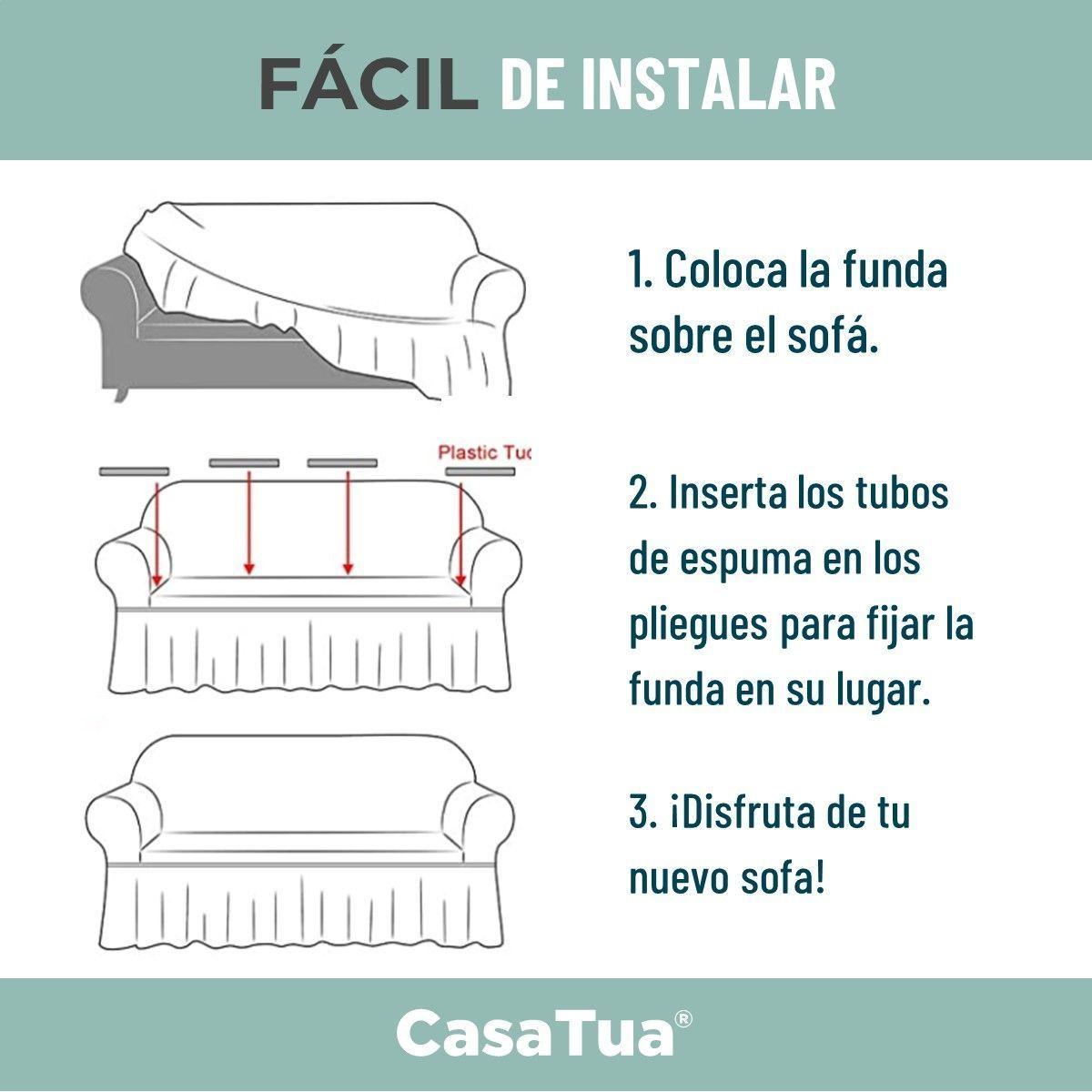 Funda Sofa Elastica Cubre Sillon Turco Juego 3+1+1 Cuerpos-4