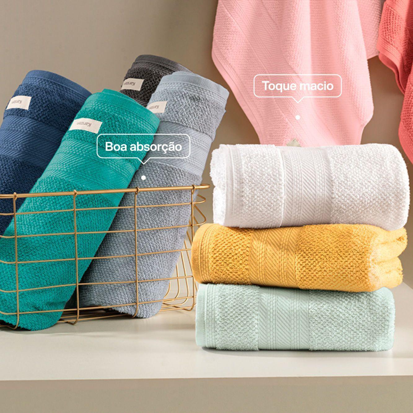 Sábana de baño Karsten Empire 380gr 86 x 150 cm Azul Piedra-2