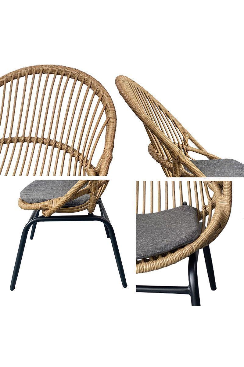 Set De Terraza 3 Pieza Graneda Café-3