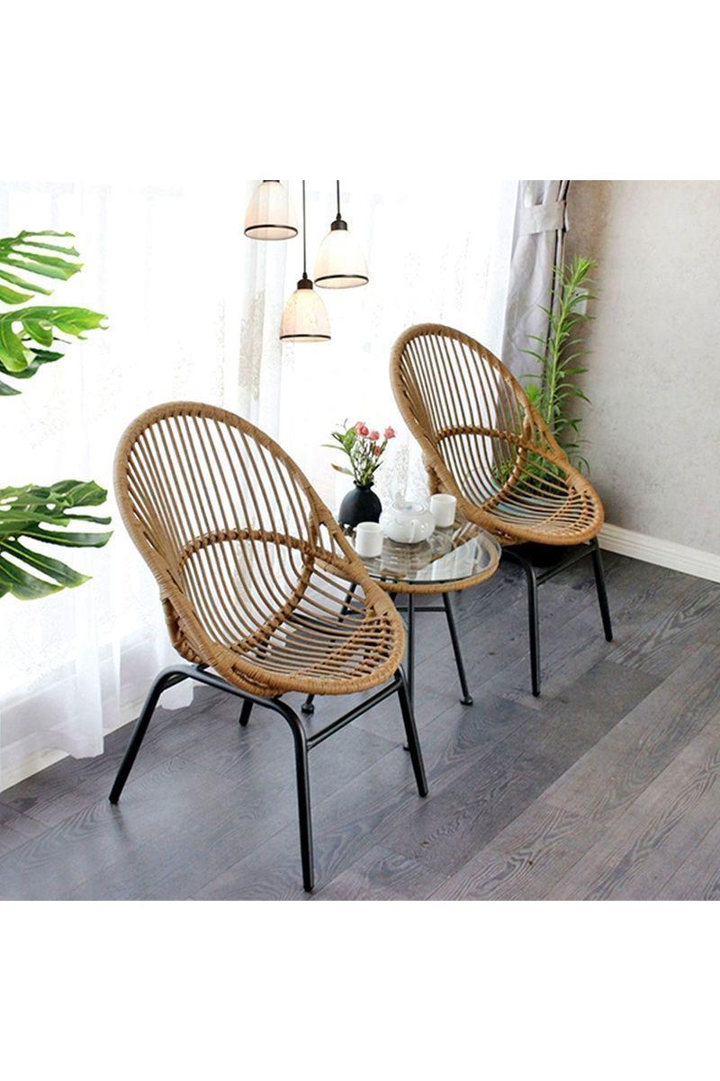 Set De Terraza 3 Pieza Graneda Café-5