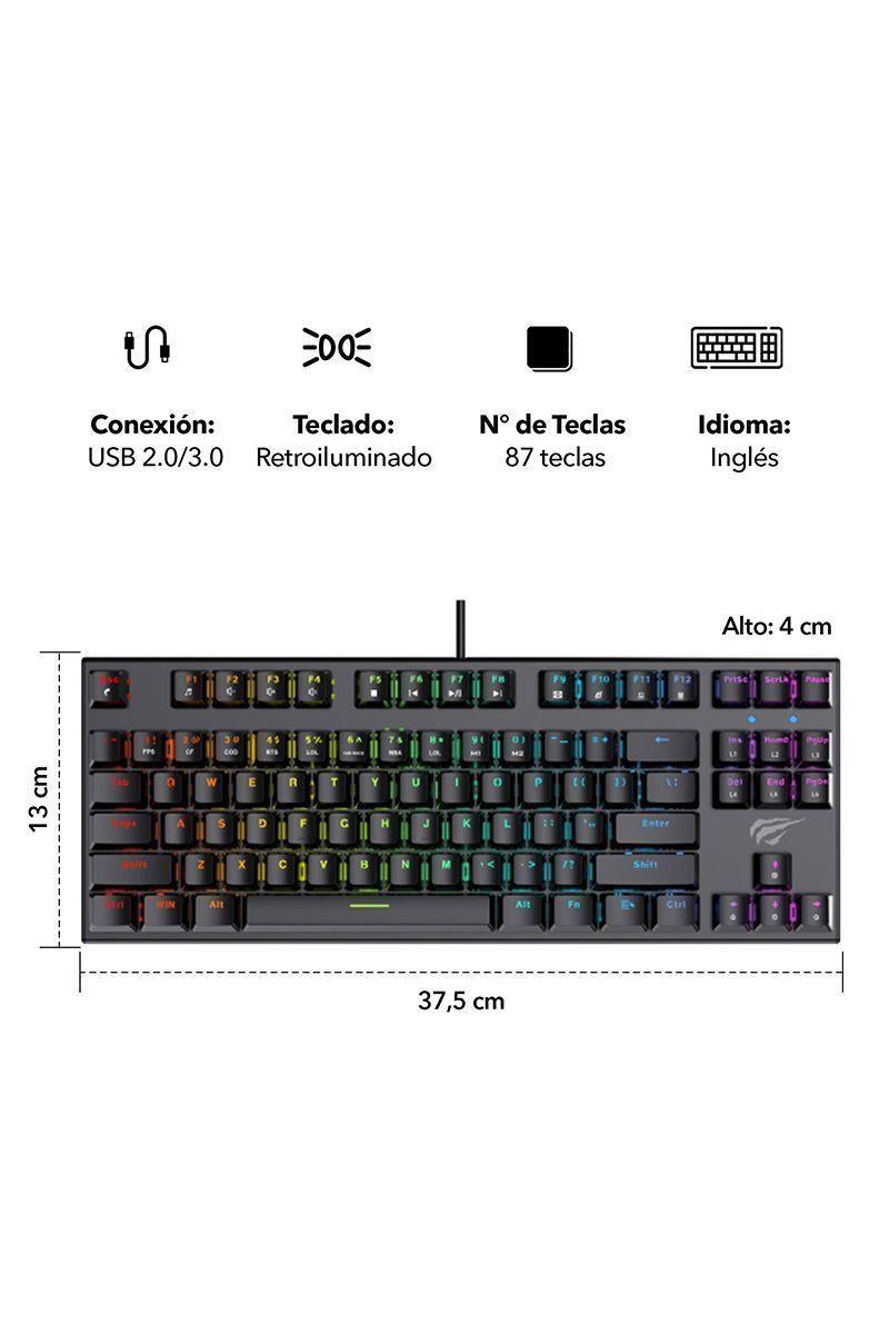 Teclado Mecánico TKL Gamer Switch KB869 Negro-1