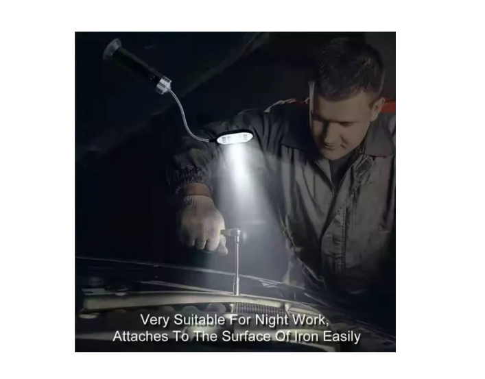 Linterna De Mesa Metálica Con Base Magnetica 15 Led-5