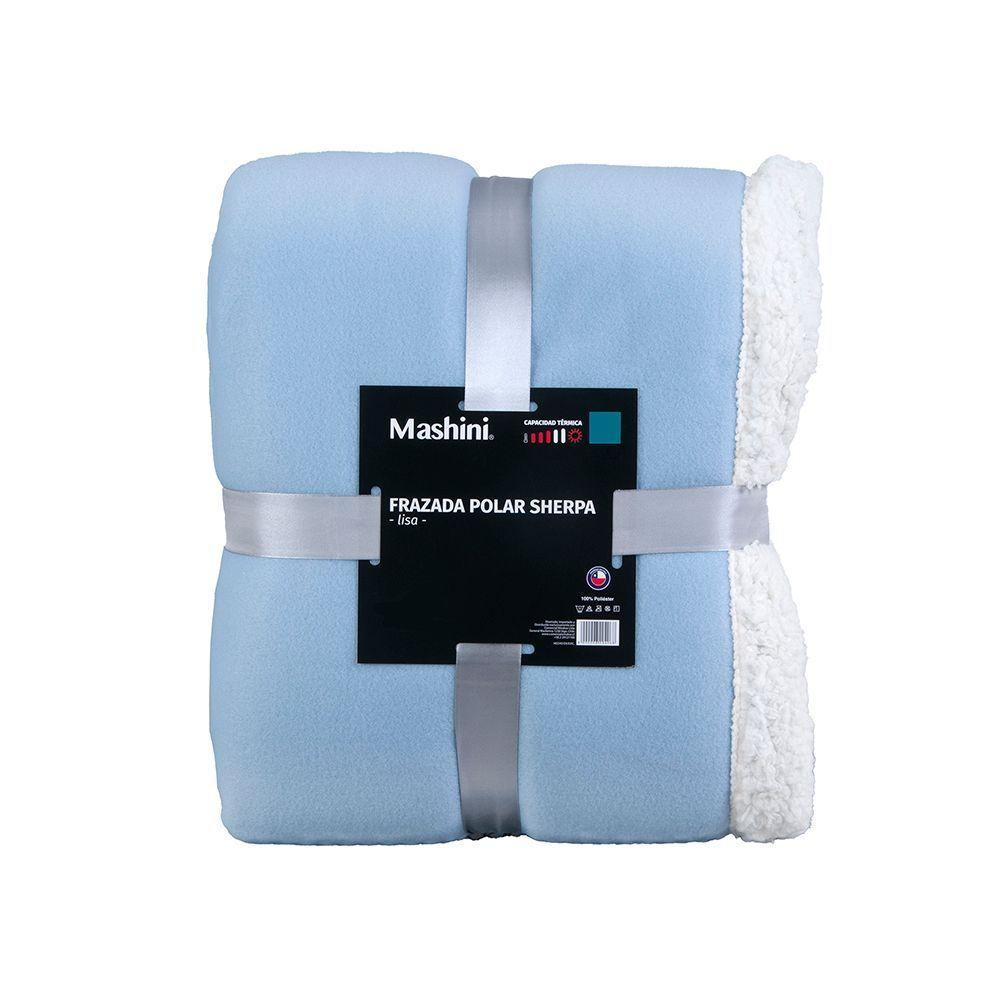 Frazada Polar-Sherpa Lisa King azul-2