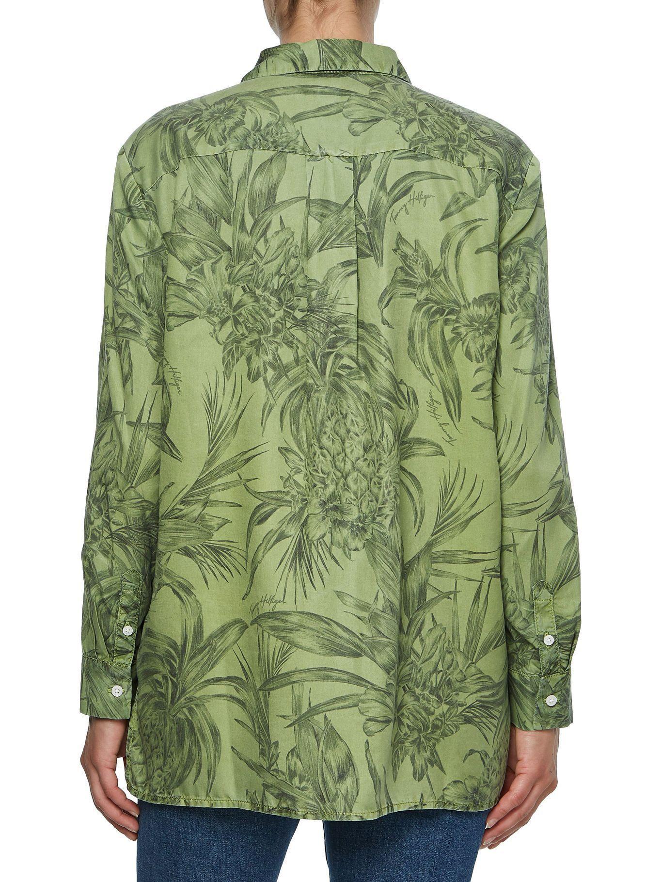 Blusa Relax Print Floral Verde Tommy Hilfiger JN2-1