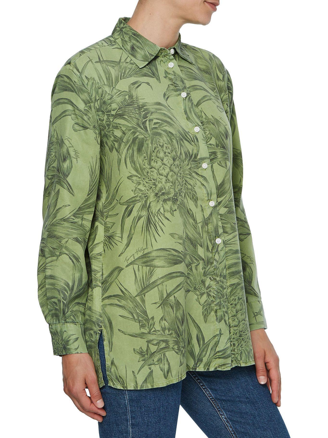 Blusa Relax Print Floral Verde Tommy Hilfiger JN2-2