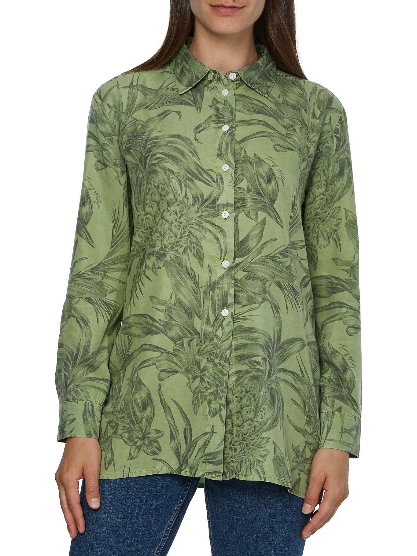 Blusa Relax Print Floral Verde Tommy Hilfiger JN2-0