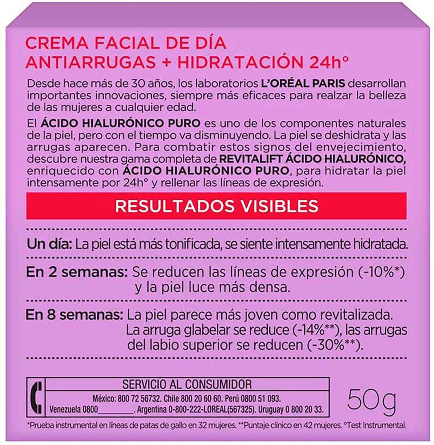 Crema Facial Día Revitalift Ácido Hialurónico Loreal Paris-5