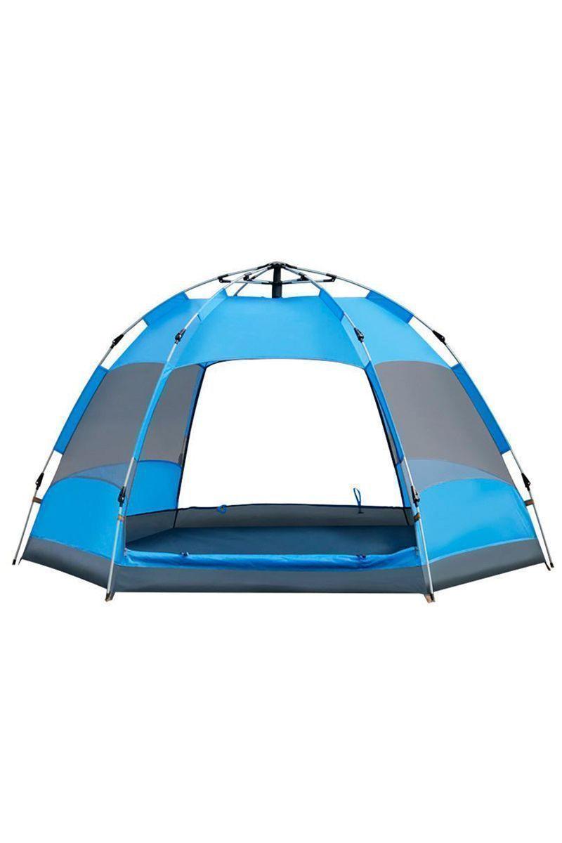 Carpa Camping Hexagonal 3 a 4 Personas Azul-32