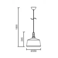 Lampara colgante Diana gold White-1