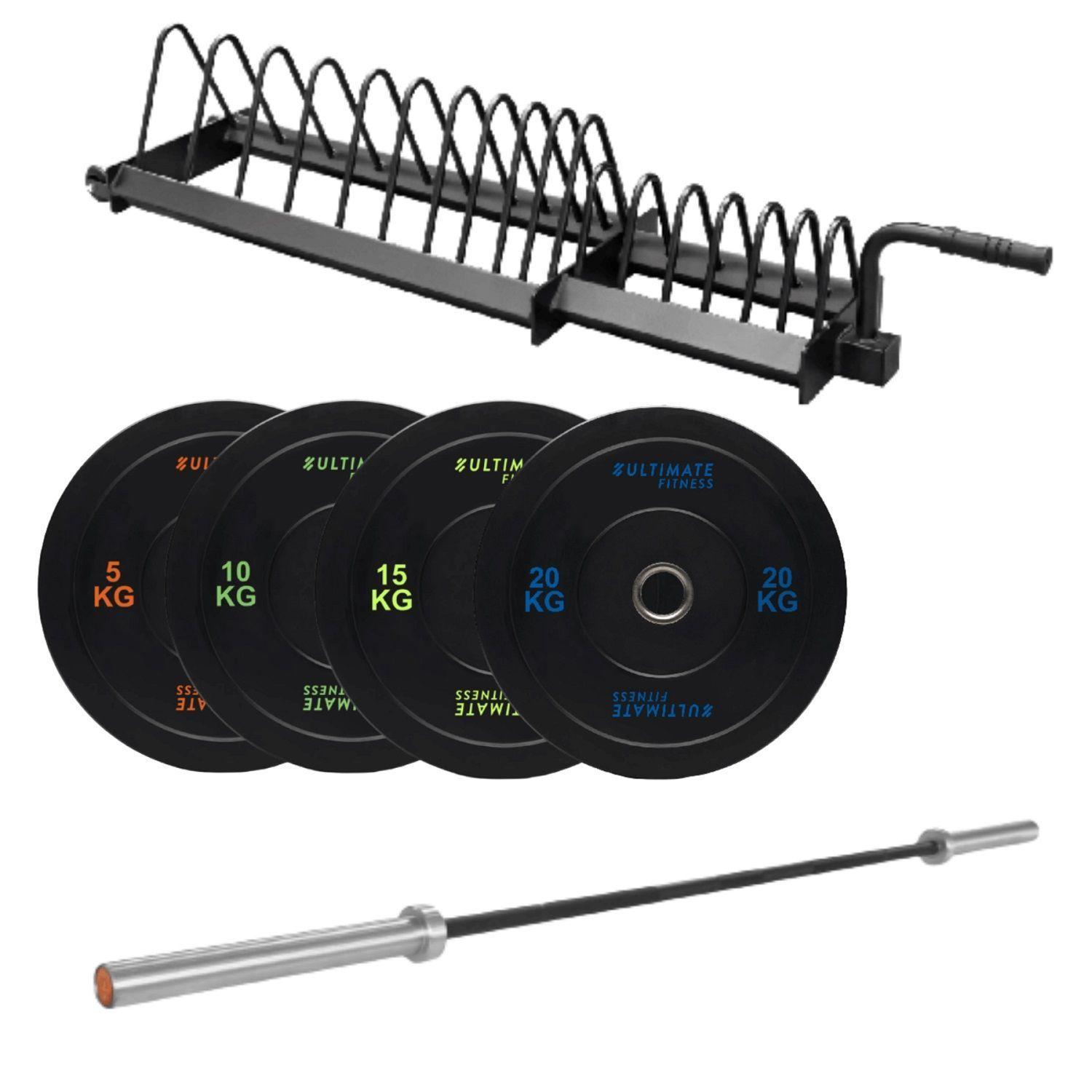 100KG Discos Olímpicos Br+ Rack D+ Barra Olímpica-0