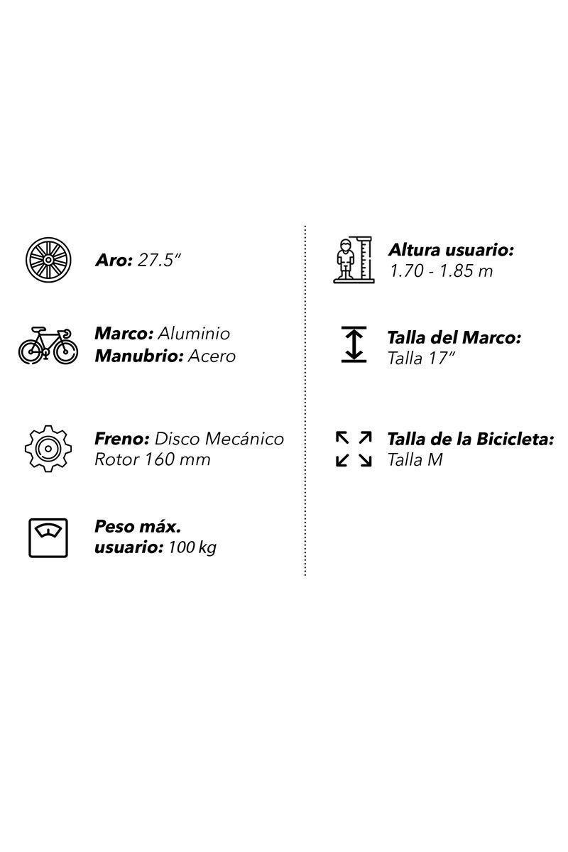 Bicicleta Mountain Bike Tomzak 27.5" Azul-2