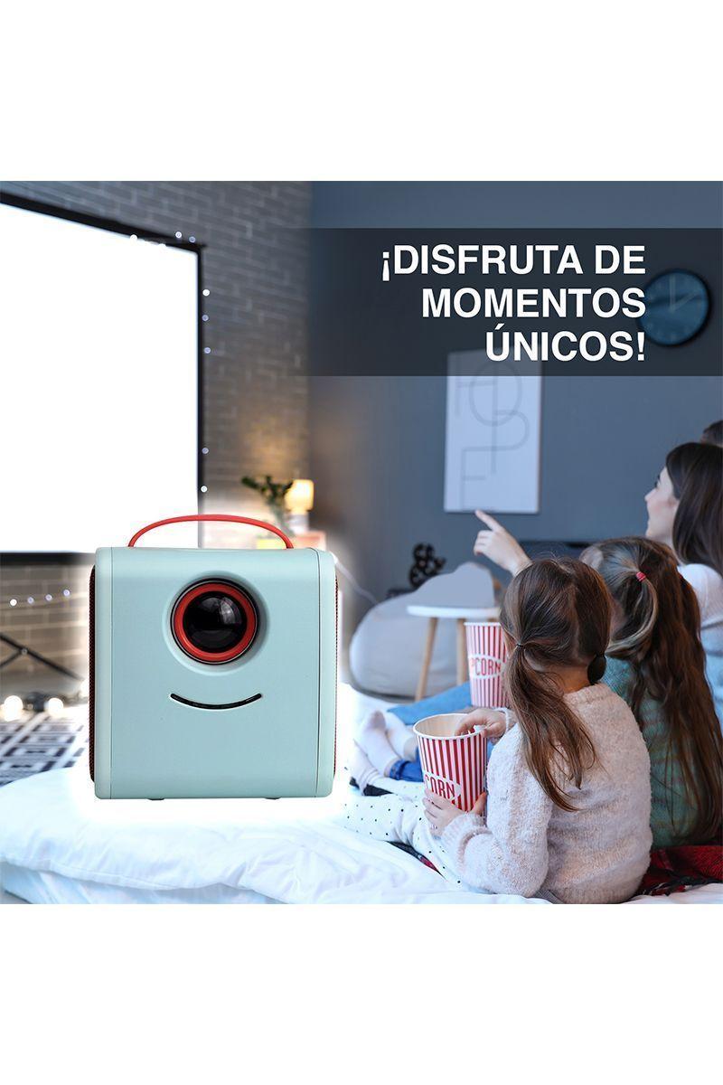Mini Proyector Portátil 11,5x10,3x10,5 cm Celeste-5