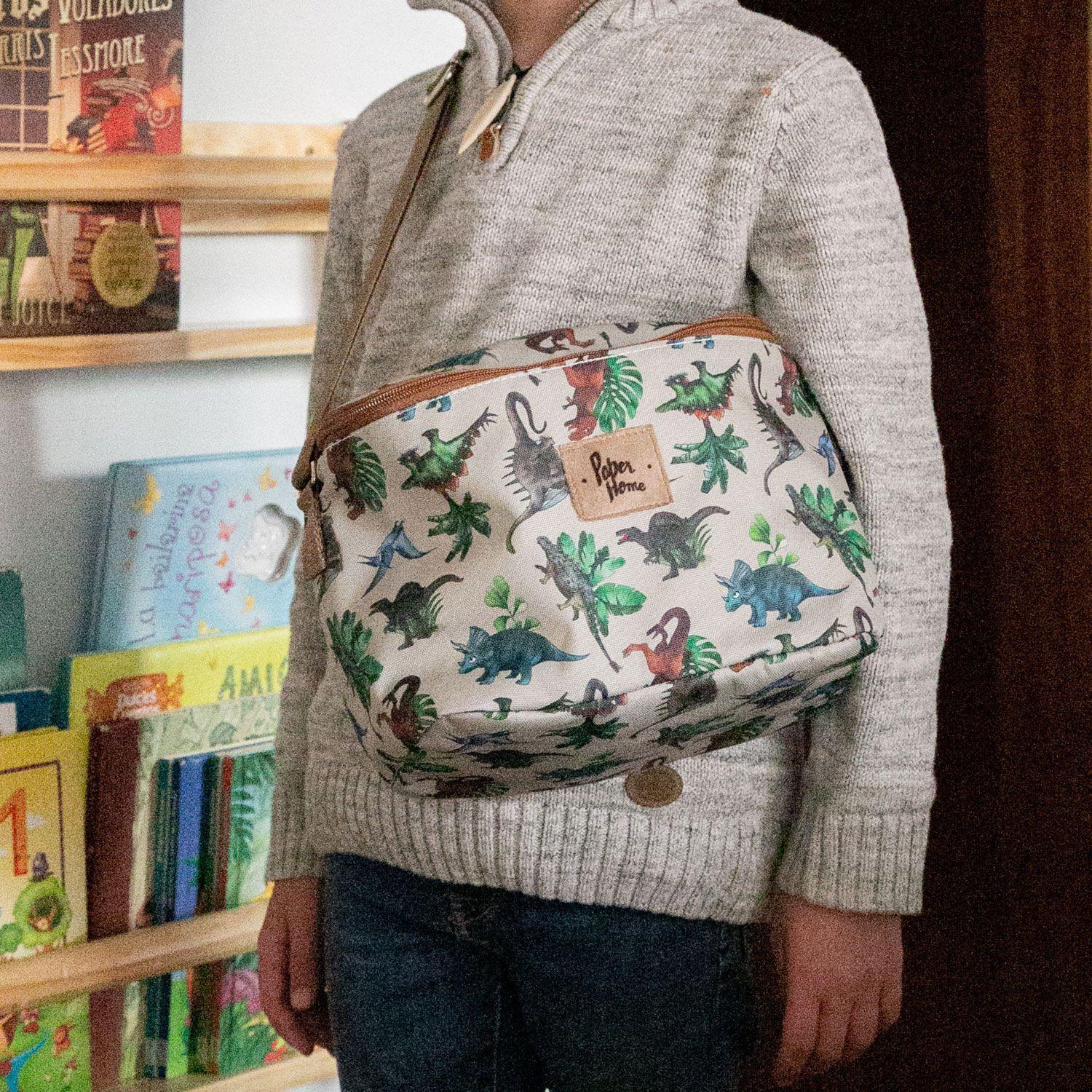 Lonchera térmica sustentable dinosaurios infantil Paper Home-2