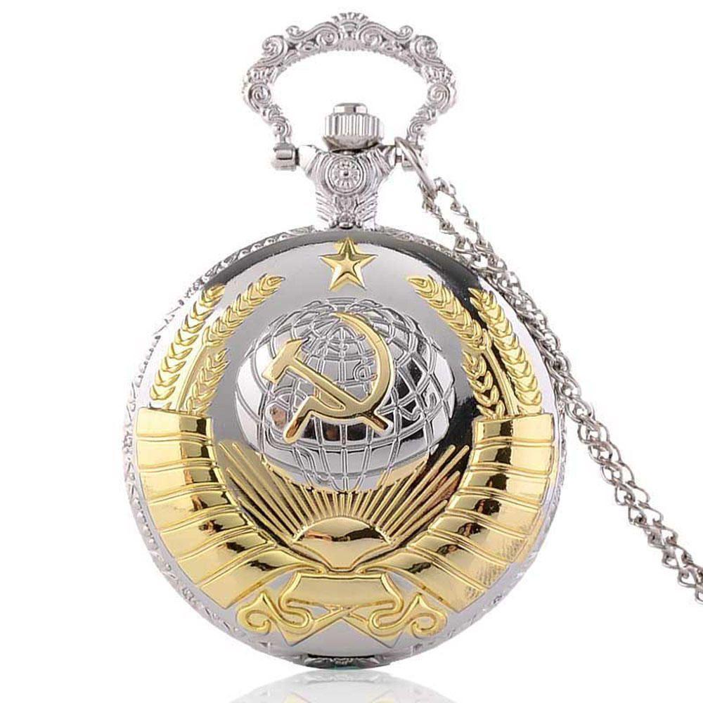Reloj Bolsillo Vintage Gold Old Urss Quartz Al22-0