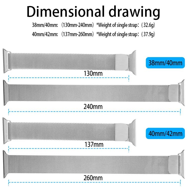 Correa Metálica Para Apple Watch 42 /44 / 45 / Rosa   -2