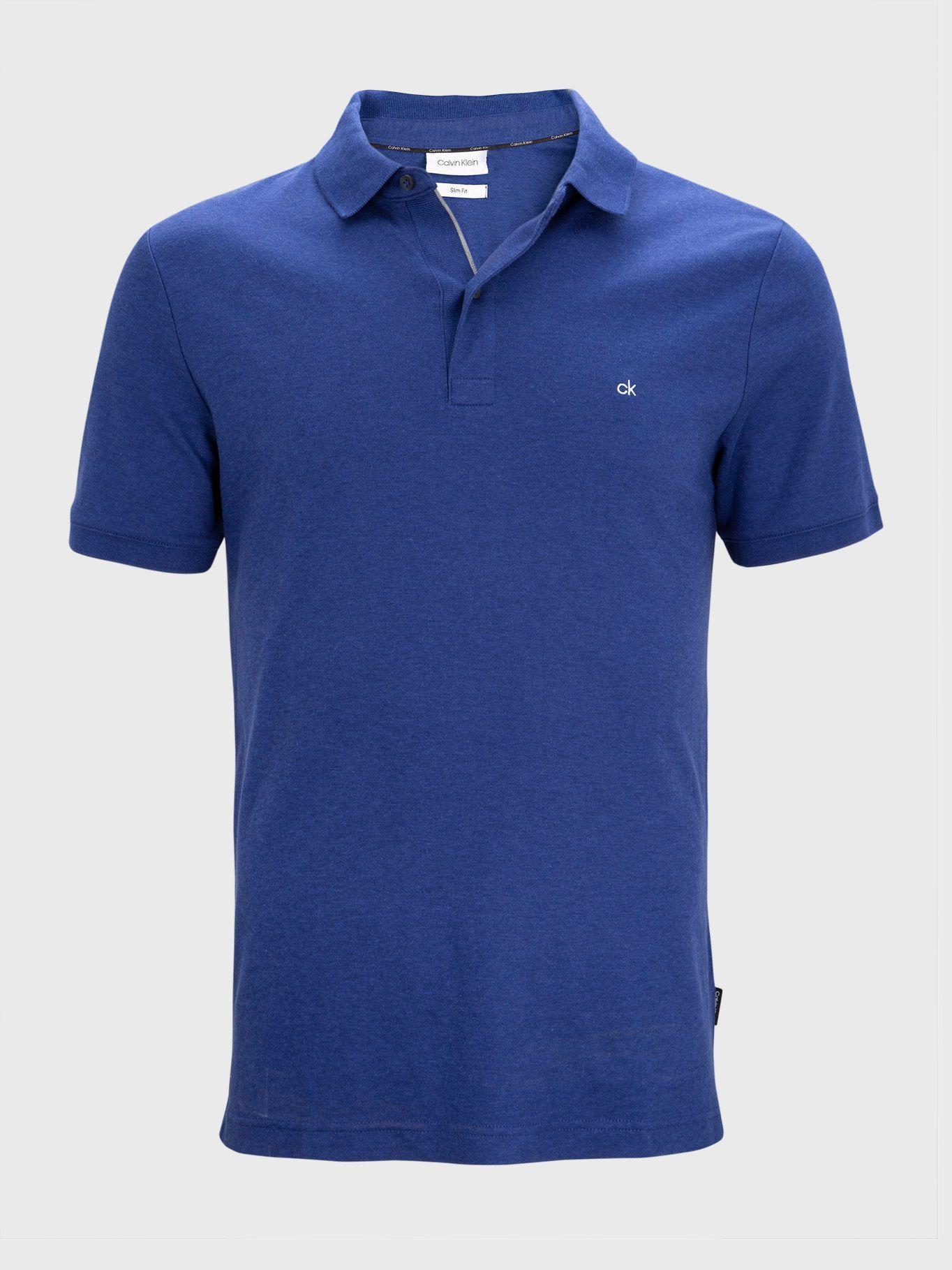 Polo Soft Interlock Azul Calvin Klein-0
