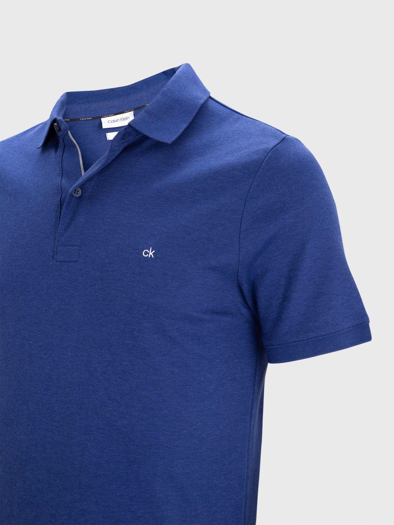 Polo Soft Interlock Azul Calvin Klein-2