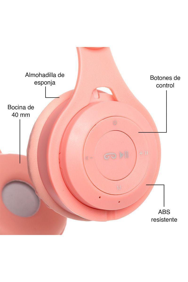 Audífonos Headphones Y08M Rosado-4