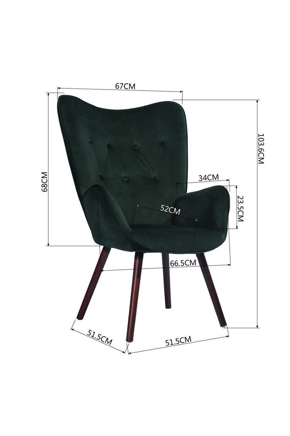 Sitial Terciopelo Respaldo Alto - Verde-2