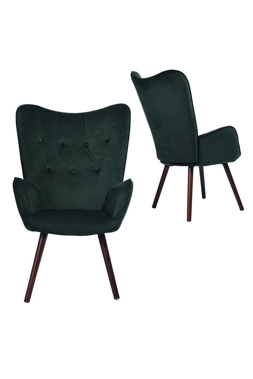 Sitial Terciopelo Respaldo Alto - Verde-3