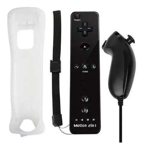 Joystick Para Wii Negro Control Wii Wiimote Mando Wii + Nunchuk-1