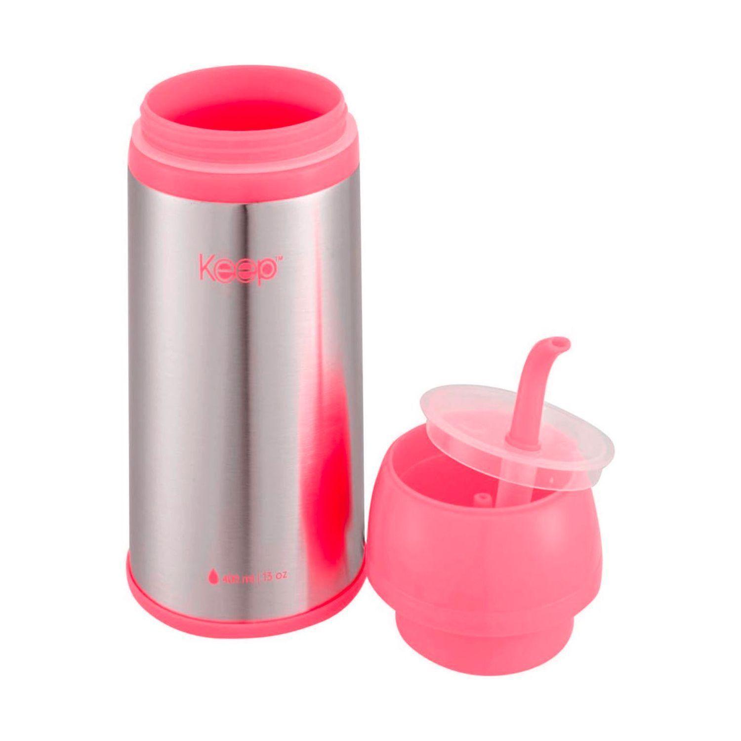Termo Mate Para Viaje 400 ml Colores Autocebable Amarillo/Celeste-8