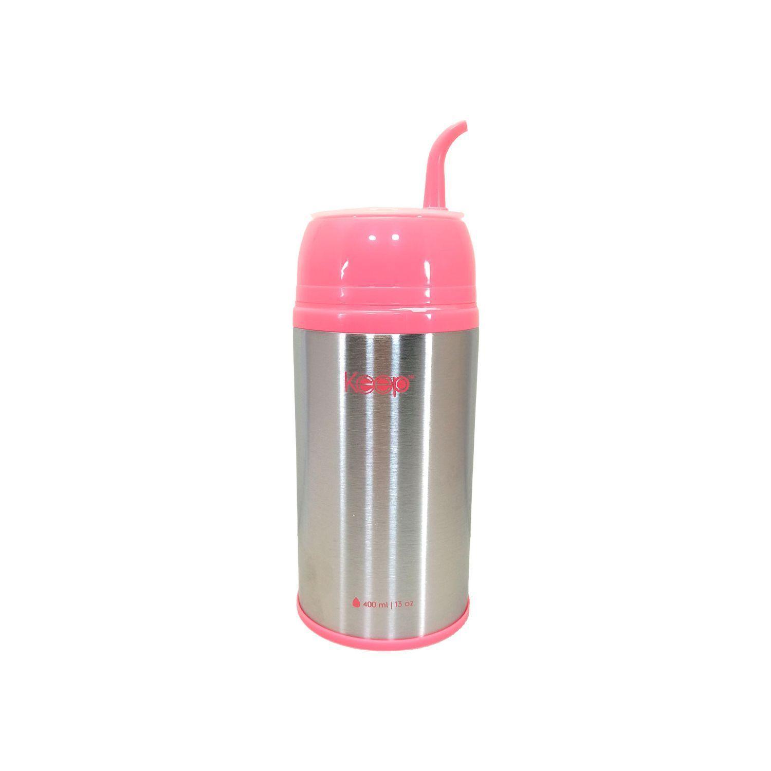 Termo Mate Para Viaje 400 ml Colores Autocebable Amarillo/Celeste-3