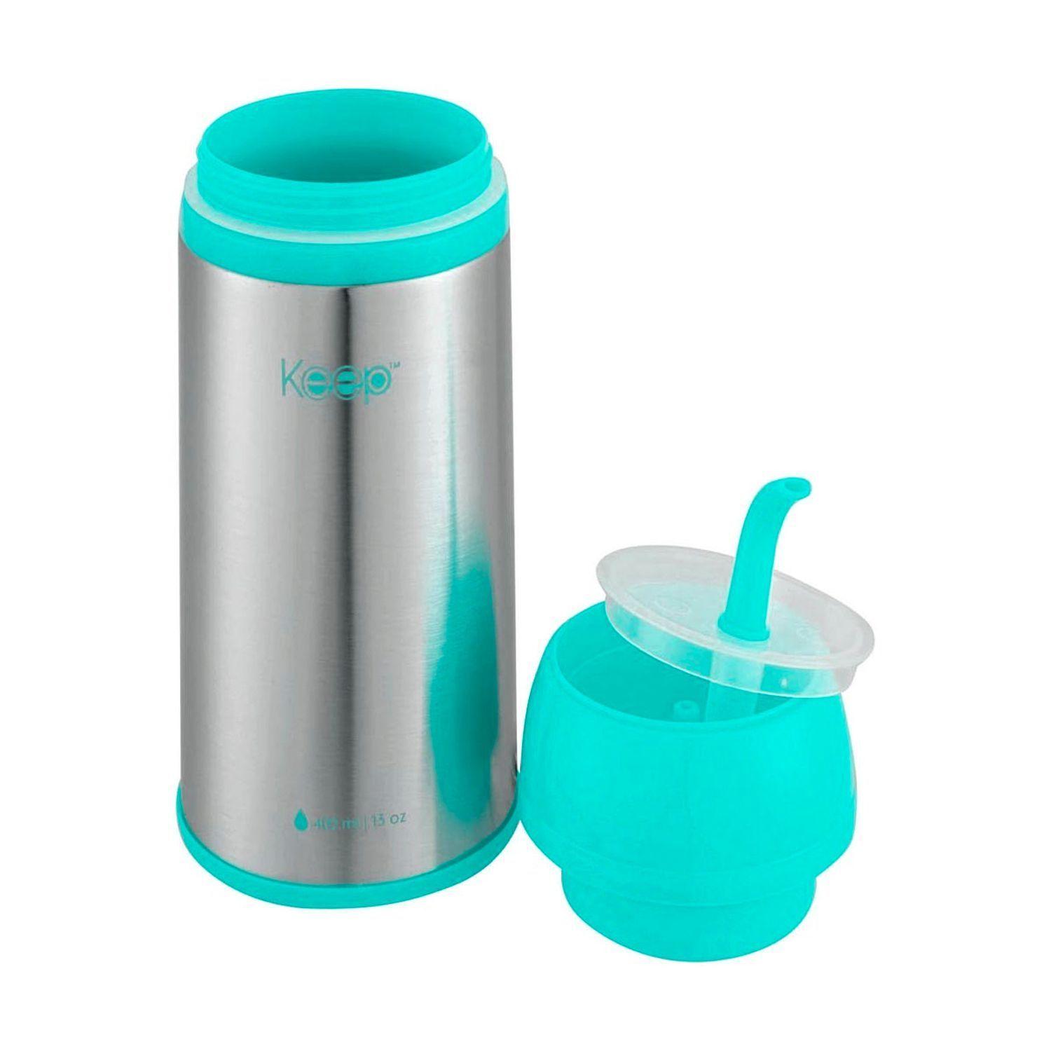 Termo Mate Para Viaje 400 ml Colores Autocebable Amarillo/Celeste-7