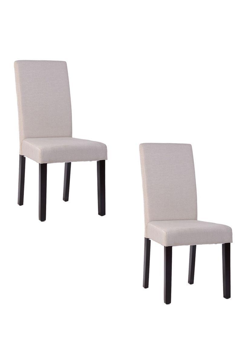 Pack 2 Sillas Comedor Acolchadas Tapiz Tela-0