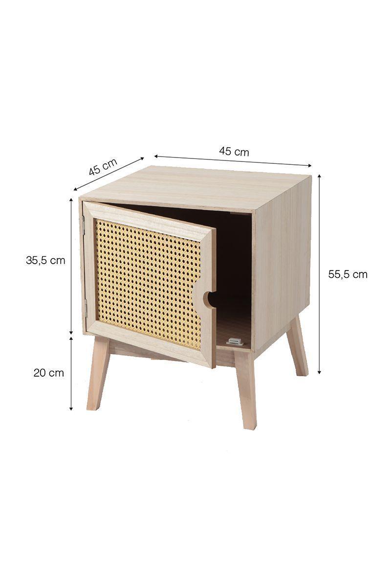 Velador Rejilla 1 Puerta Café-2