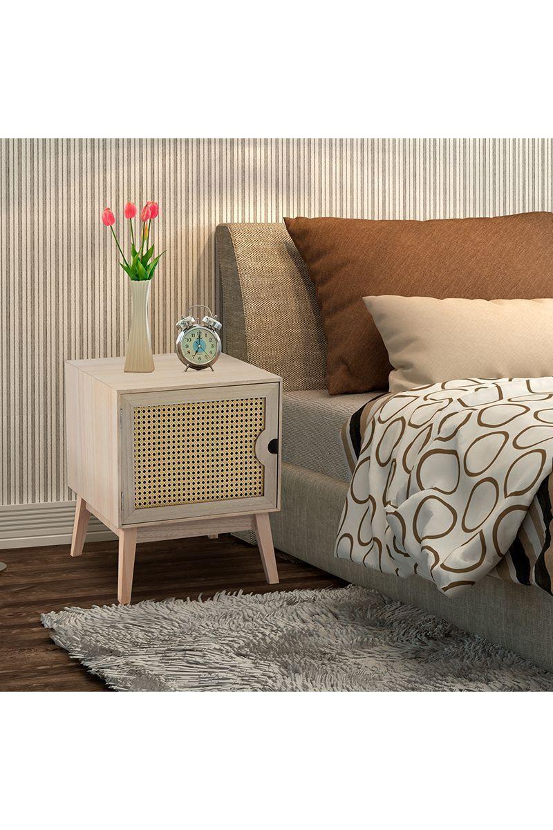 Velador Rejilla 1 Puerta Café-5