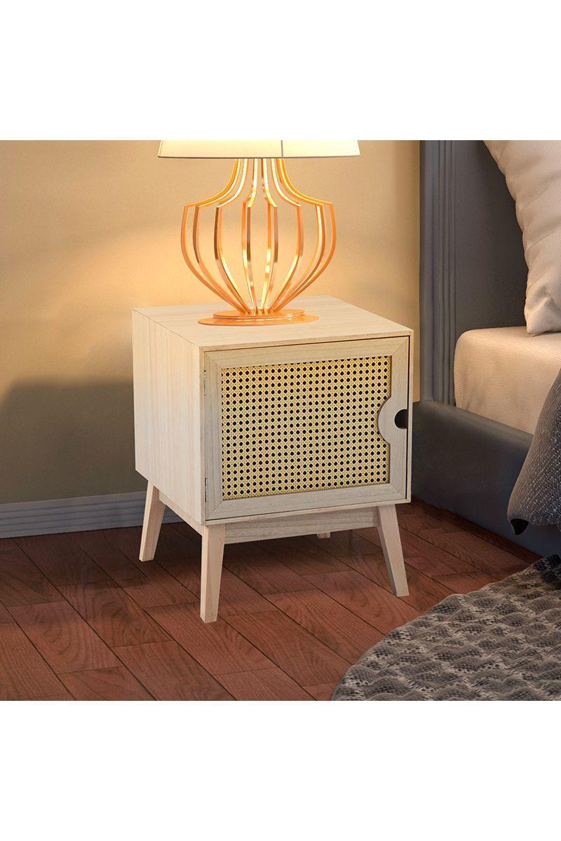 Velador Rejilla 1 Puerta Café-1