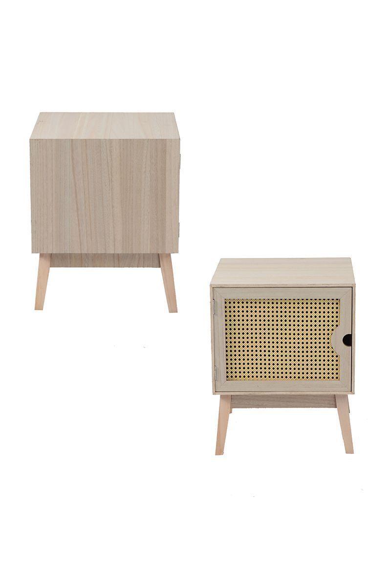 Velador Rejilla 1 Puerta Café-3