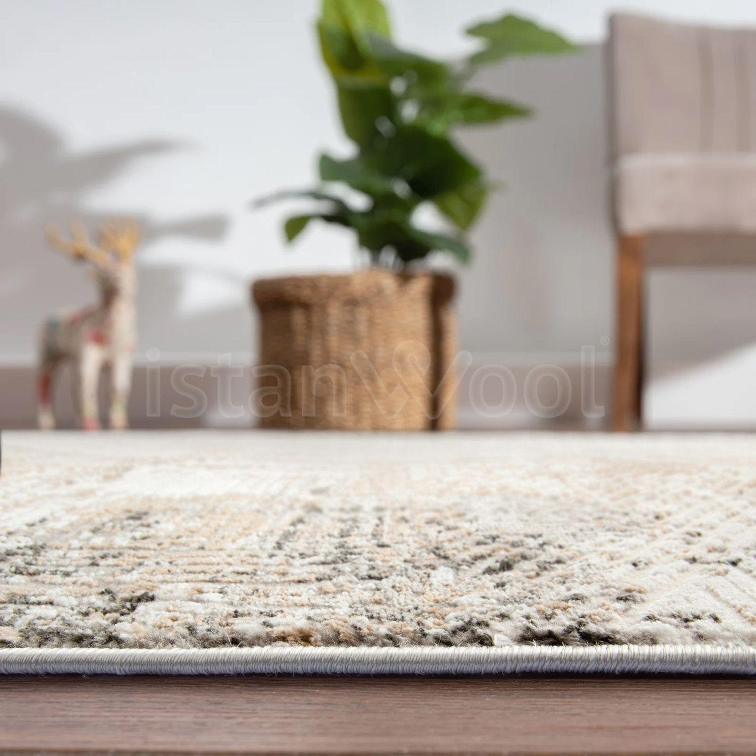 Alfombra Moderna con Diseño 200x300cms.Gruesa Café-3