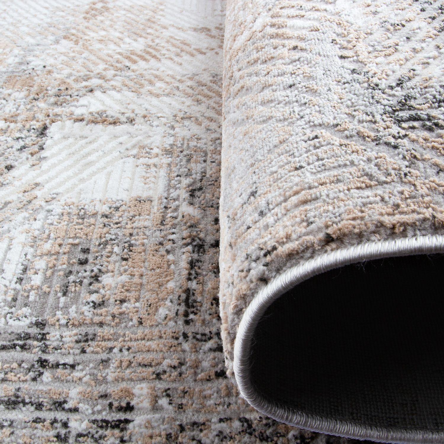 Alfombra Moderna con Diseño 200x300cms.Gruesa Café-2