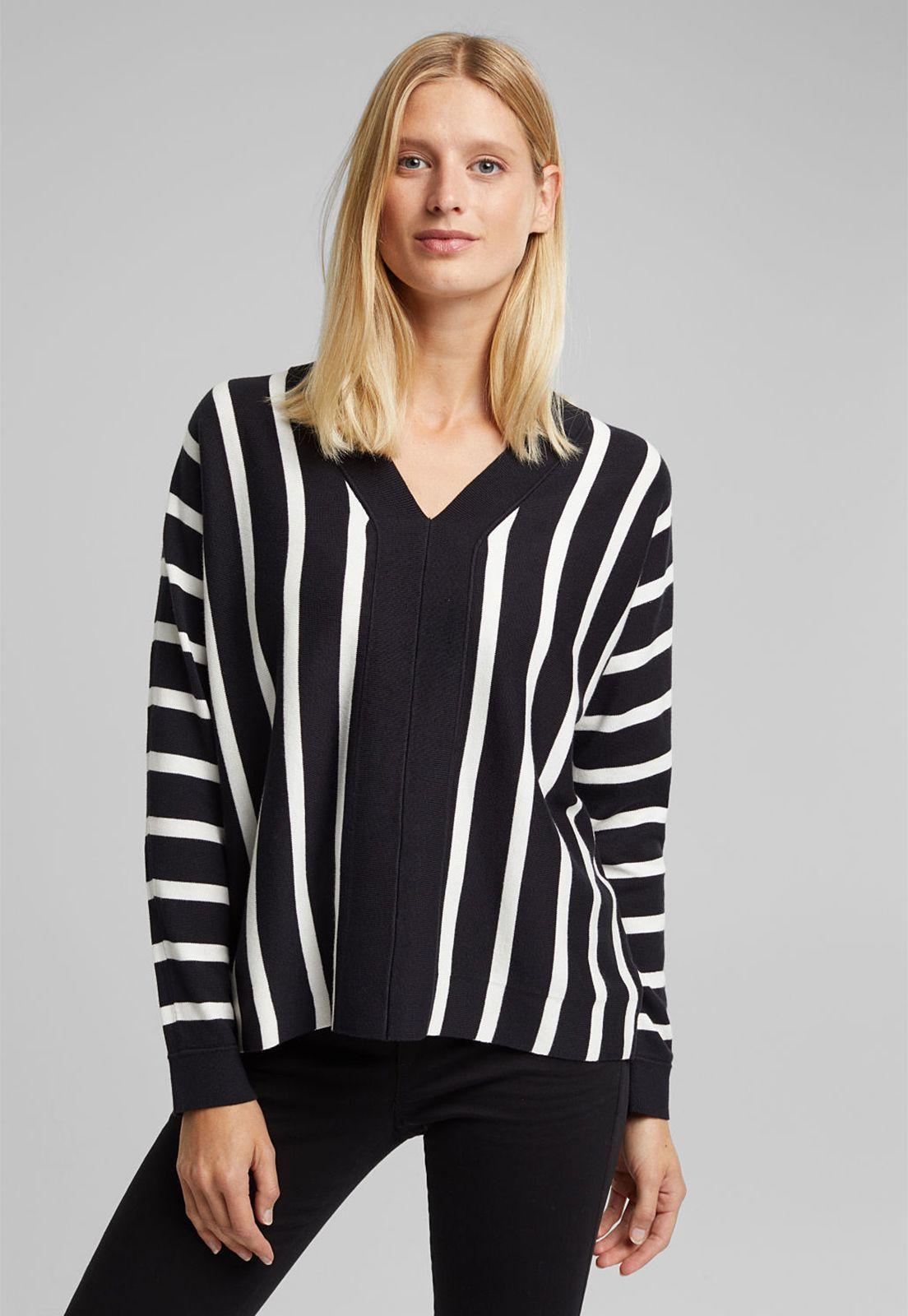 Sweater con tiras contrastantes-0