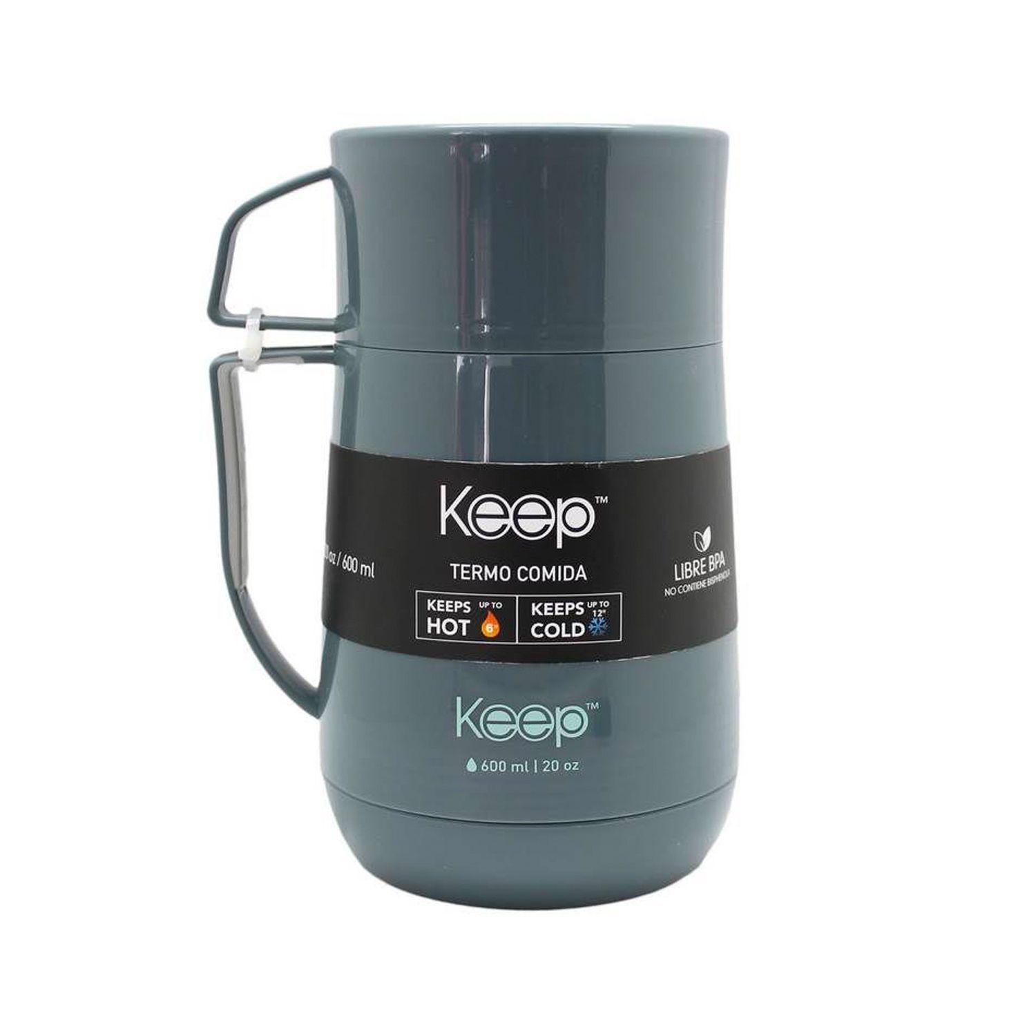 Termo Para Comida PP 600 ml Celeste / Amarillo - Keep-5