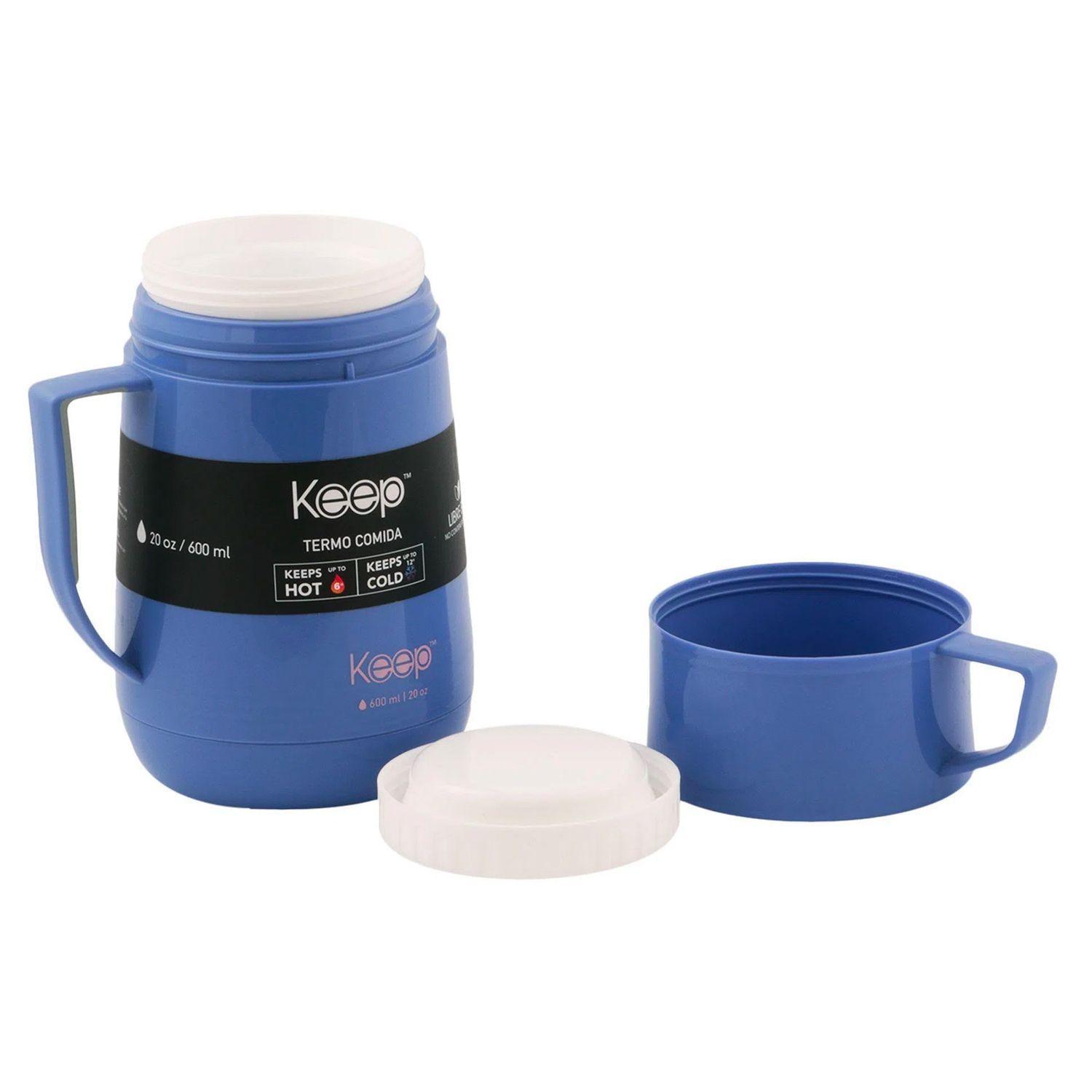 Termo Para Comida PP 600 ml Celeste / Amarillo - Keep-8