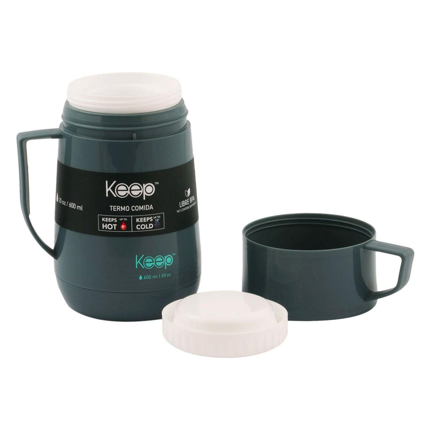 Termo Para Comida PP 600 ml Celeste / Amarillo - Keep-7