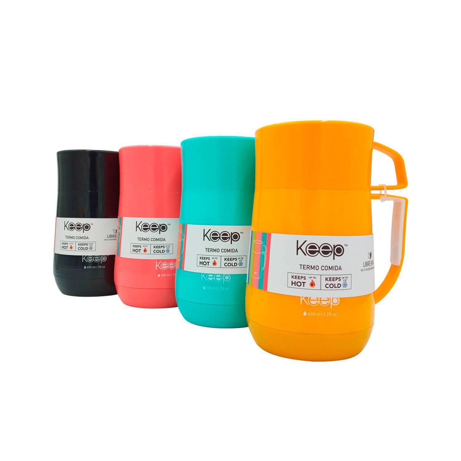 Termo Para Comida PP 600 ml Celeste / Amarillo - Keep-9