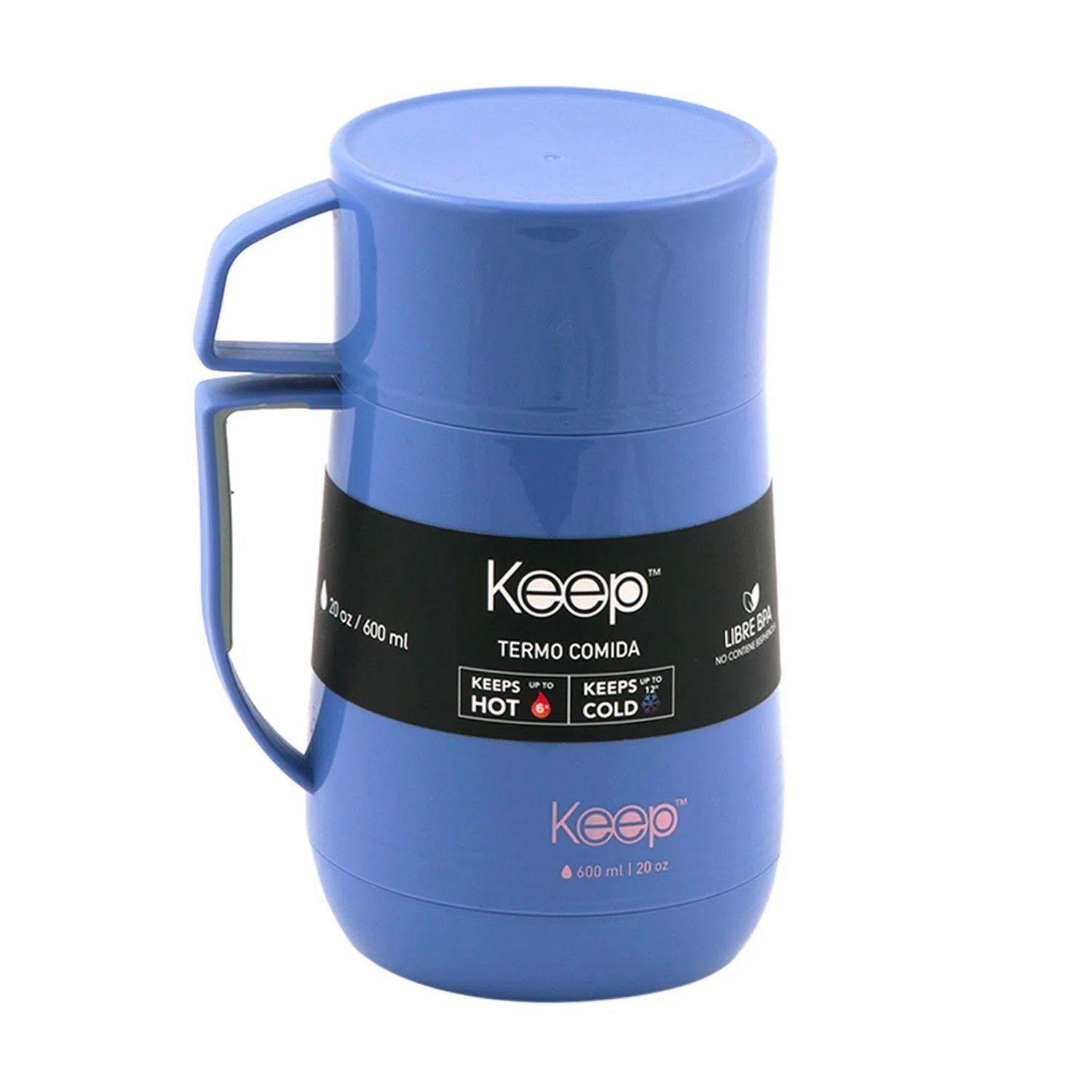 Termo Para Comida PP 600 ml Celeste / Amarillo - Keep-2