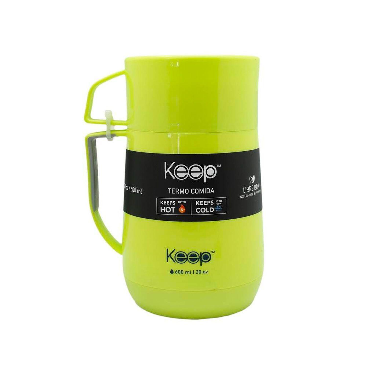 Termo Para Comida PP 600 ml Celeste / Amarillo - Keep-6